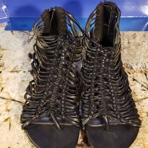 MIA black strapped sandals